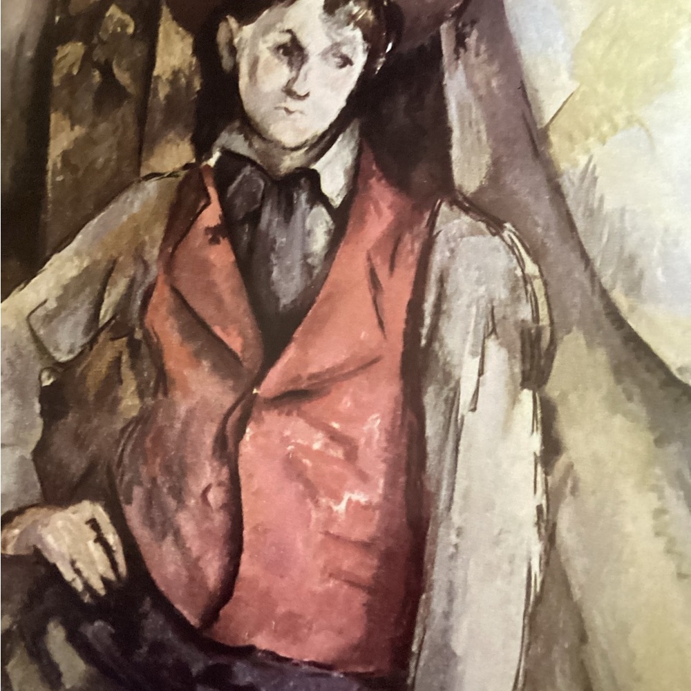 Vintage Art Print with Red Vest